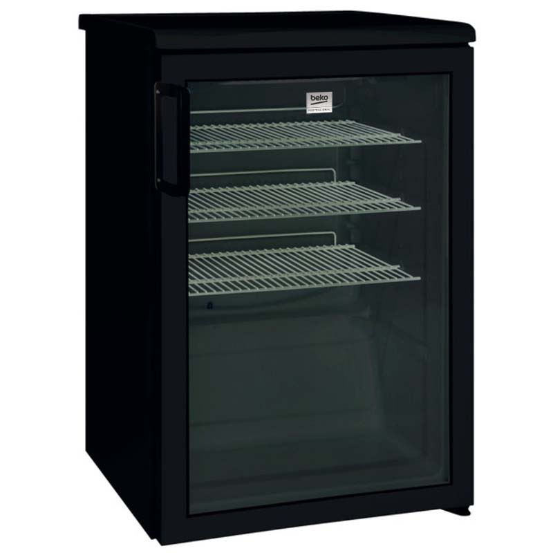 FRIGORIFICO EXPOSITOR 1 PUERTA MARCO NEGRO 130 LT ADN 140B BP BEKO