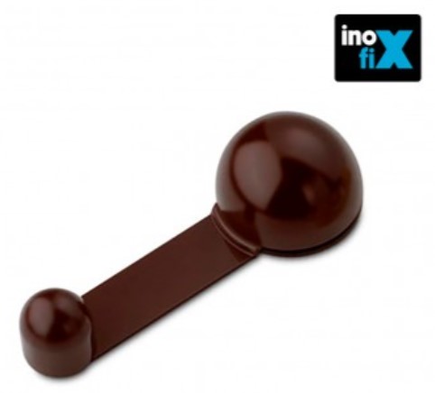 TOPE RETENEDOR GIRATORIO ADHESIVO MARRON INOFIX